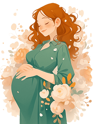 Беременная женщина — иллюстрация