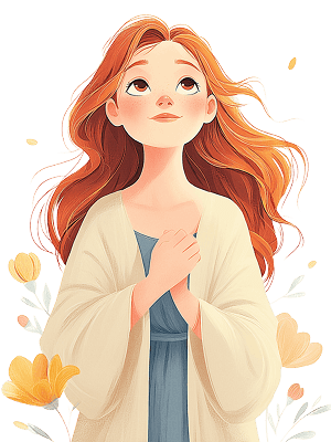 Девушка мечтает о материнстве — иллюстрация